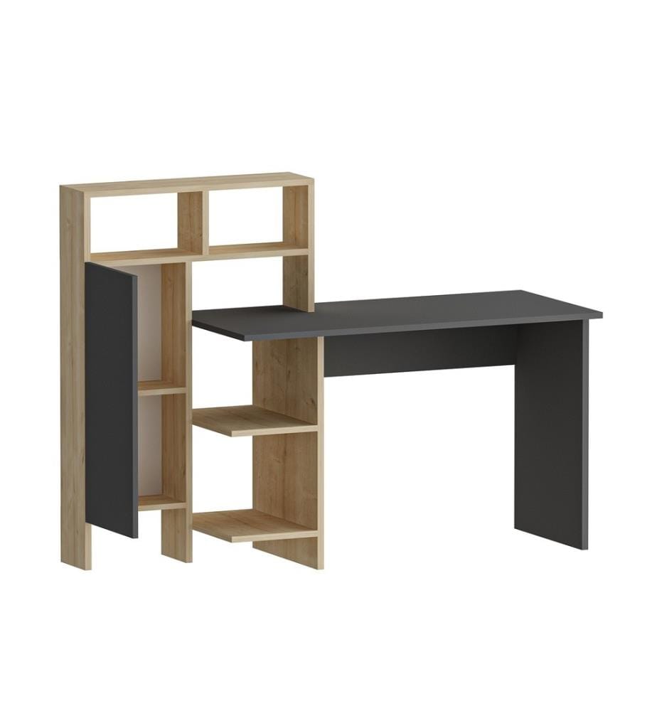 Bureau d'étude, chêne anthracite, panneau de particules mélaminé