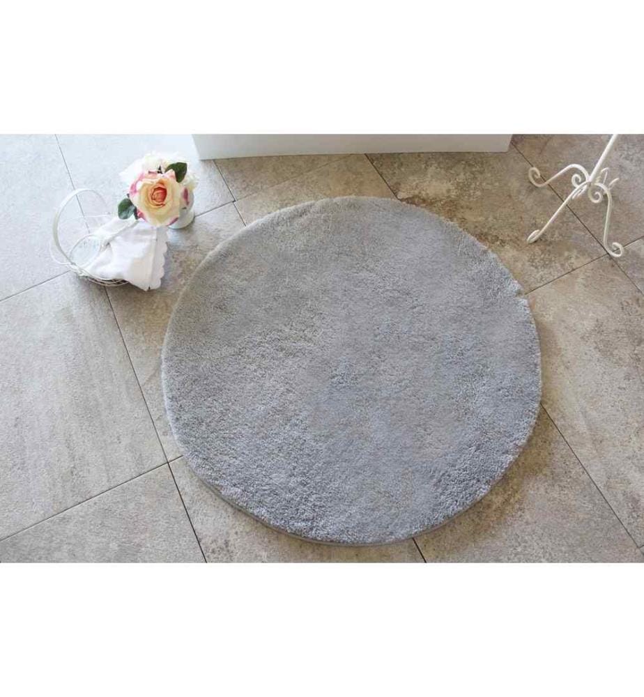 Tapis de bain, gris, 100% acrylique
