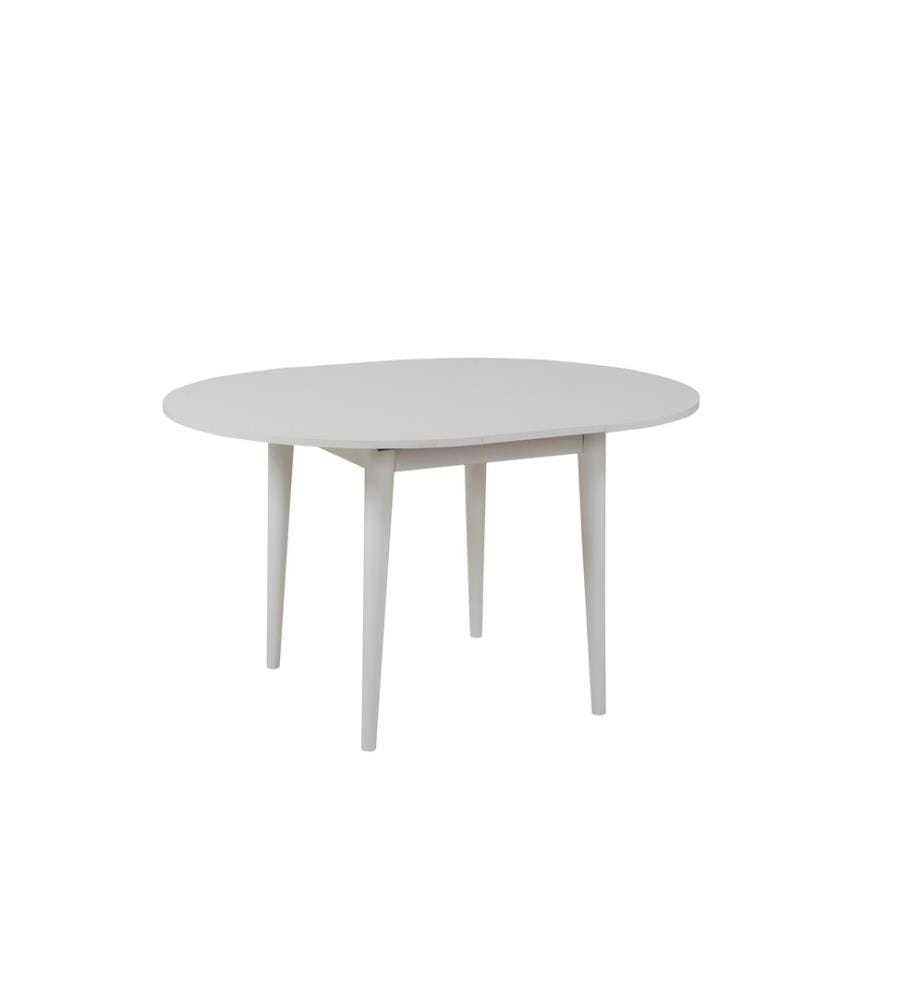 Table de salle à manger extensible, blanc, panneau de particules mélaminé