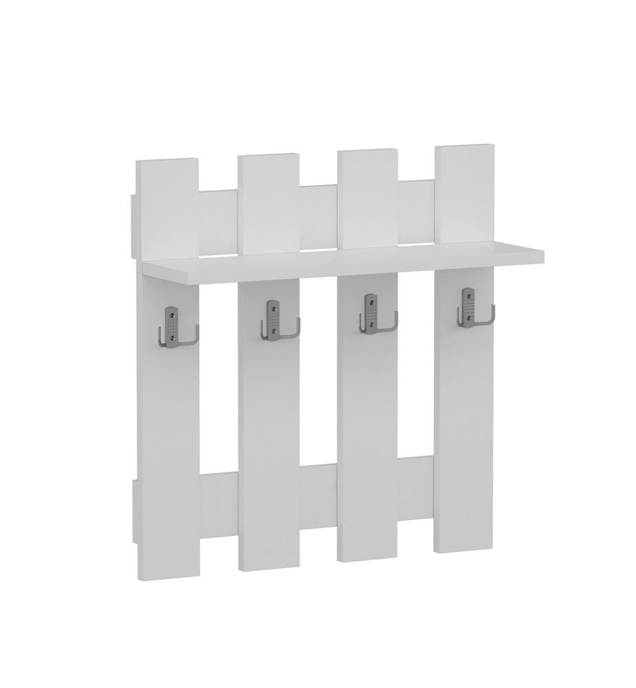 Scaffale a parete, bianco, pannello di particelle rivestito di melamina