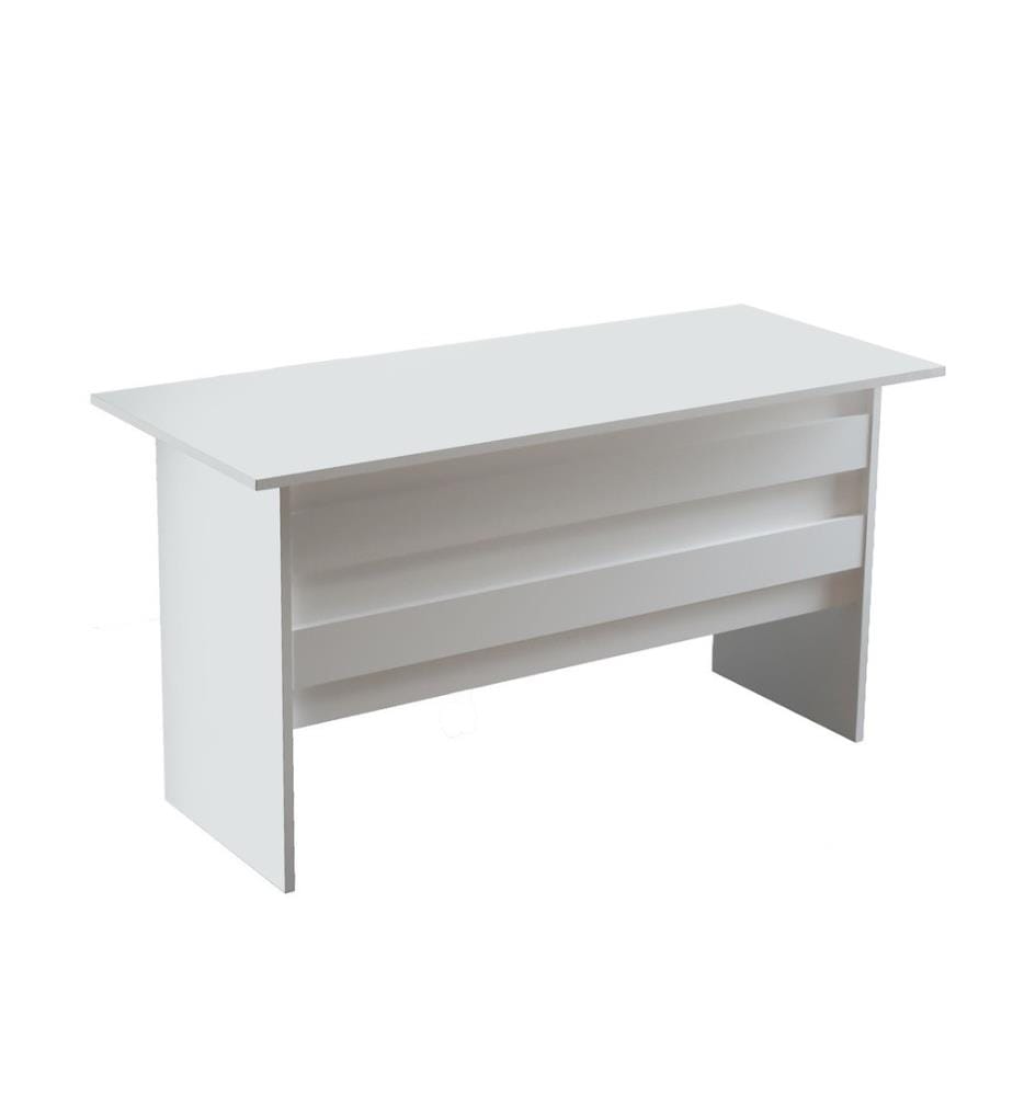 Scrivania da studio, bianco, pannello in particelle rivestito in melamina