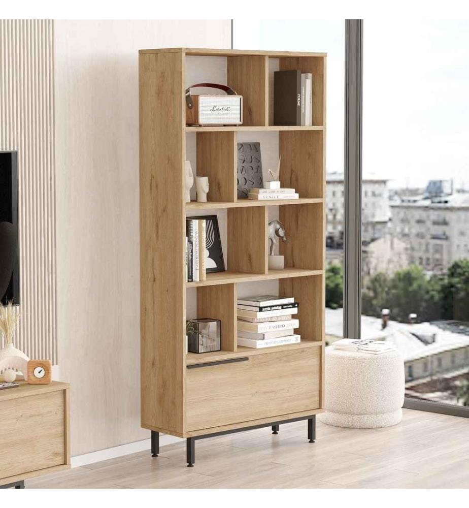 Libreria, Noce, Pannello di particelle rivestito di melamina