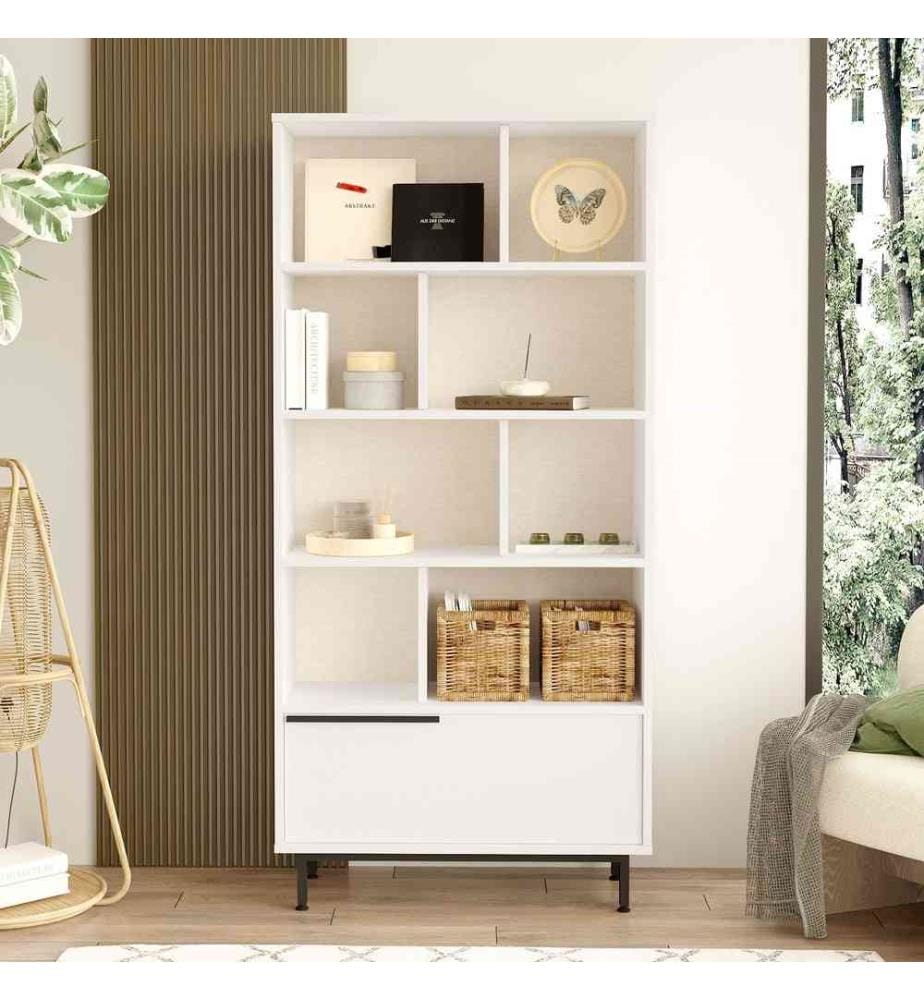 Scaffale, bianco, pannello truciolare rivestito in melamina