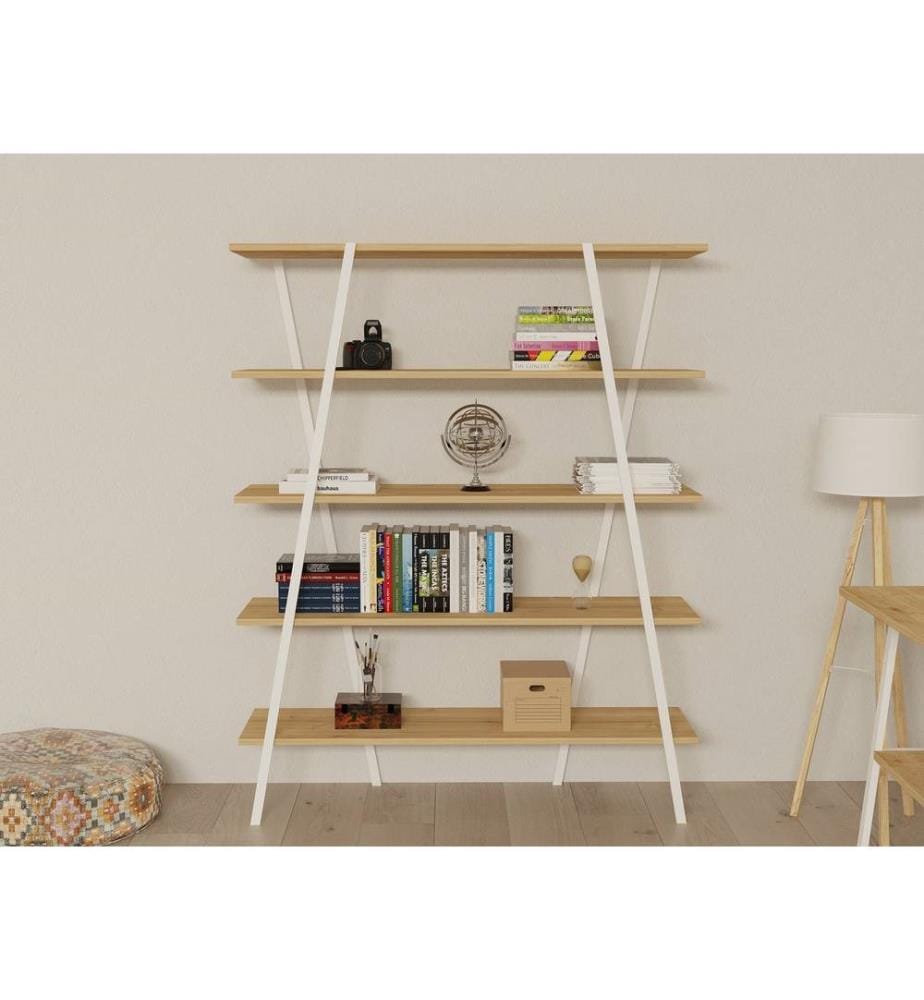 Scaffale, Zaffiro, Bianco, Pannello di particelle rivestito di melamina
