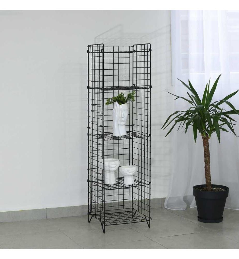 Scaffale, Nero, Struttura: 100% metallo