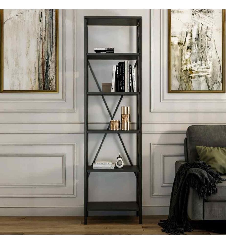 Scaffale, Antracite, Nero, 100% pannello di particelle rivestito di melamina