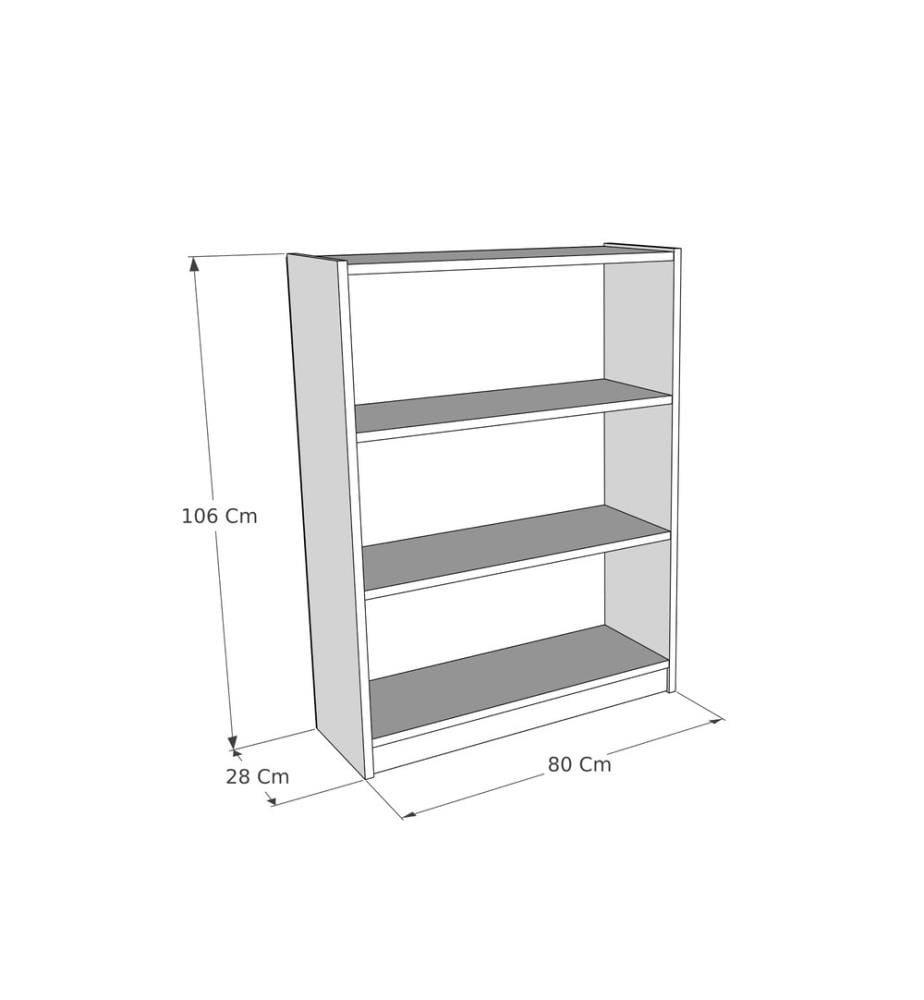 Scaffale, bianco, pannello truciolare rivestito in melamina