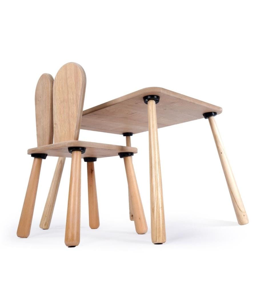 Kindertischset, Eiche, Korpus aus MDF