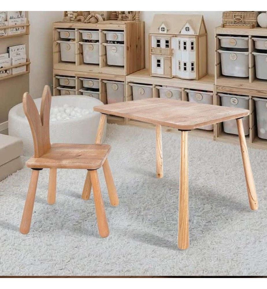 Kindertischset, Eiche, Korpus aus MDF