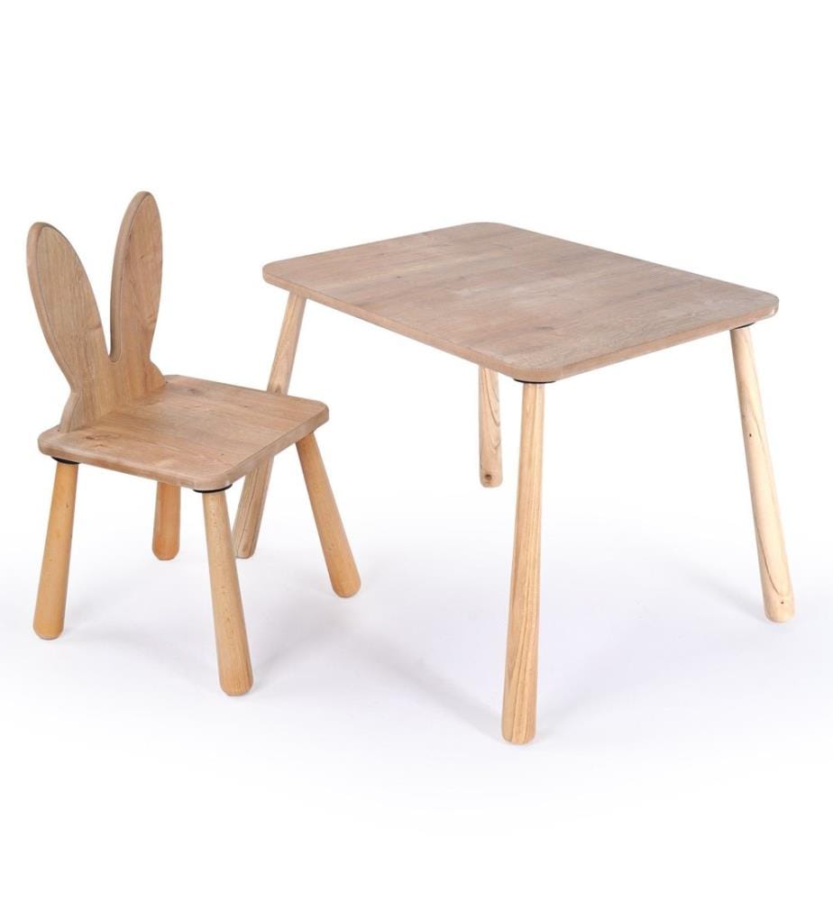 Kindertischset, Eiche, Korpus aus MDF