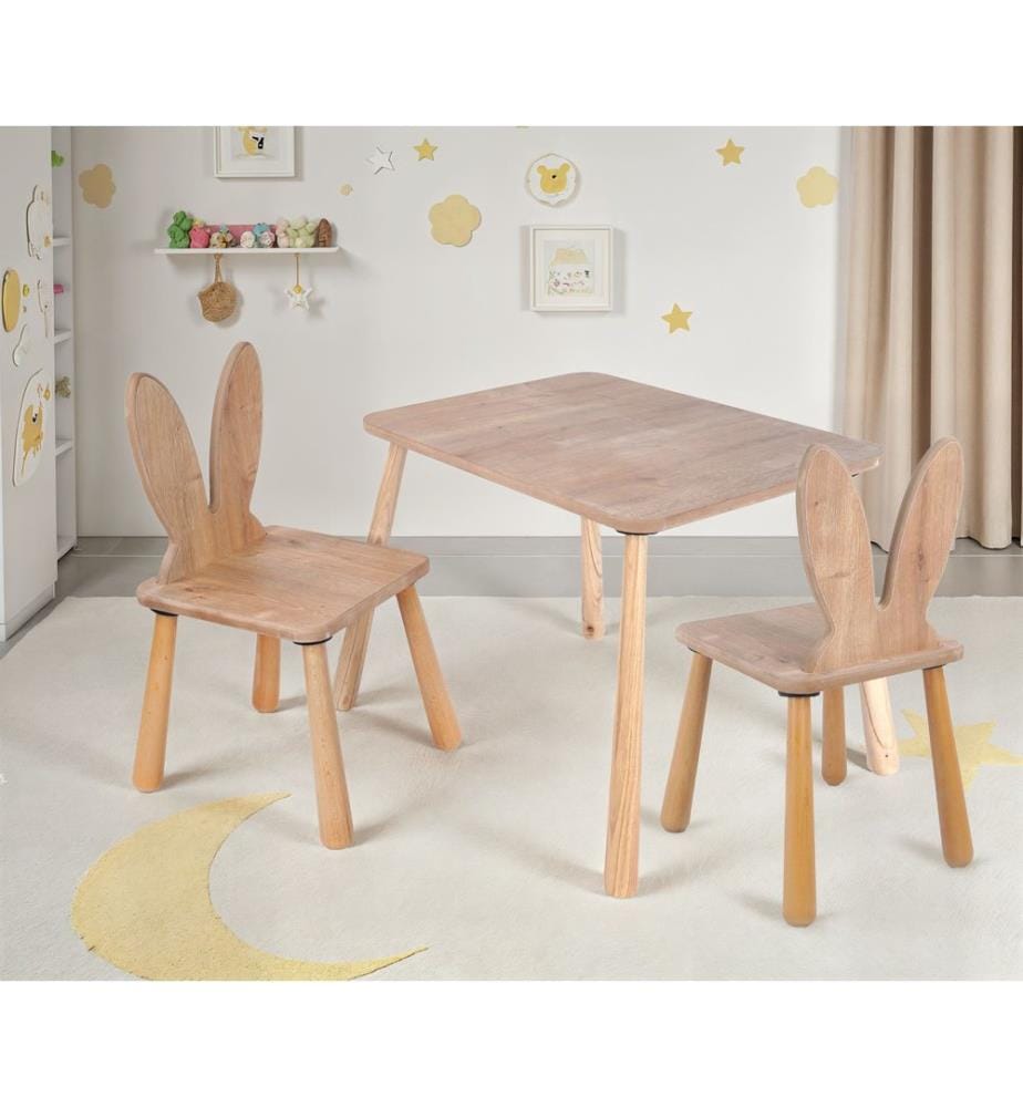 Kindertischset, Eiche, Korpus aus MDF