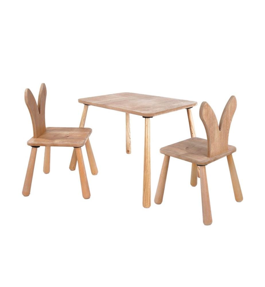 Kindertischset, Eiche, Korpus aus MDF