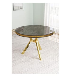 Esstisch, Anthrazit, Gold, 100 % Lackplatte