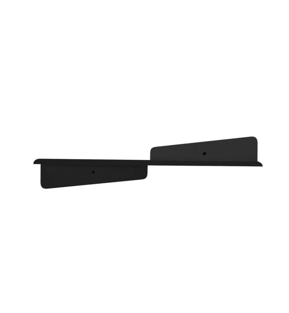 Dekoratives Wandregal aus Metall, schwarz, Rahmen: 100 % Metall