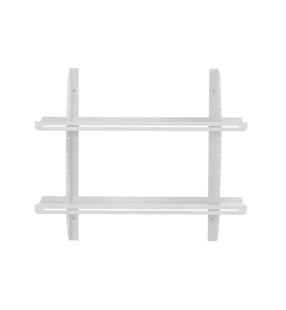Dekoratives Wandregal aus Metall, weiss, Rahmen: 100 % Metall