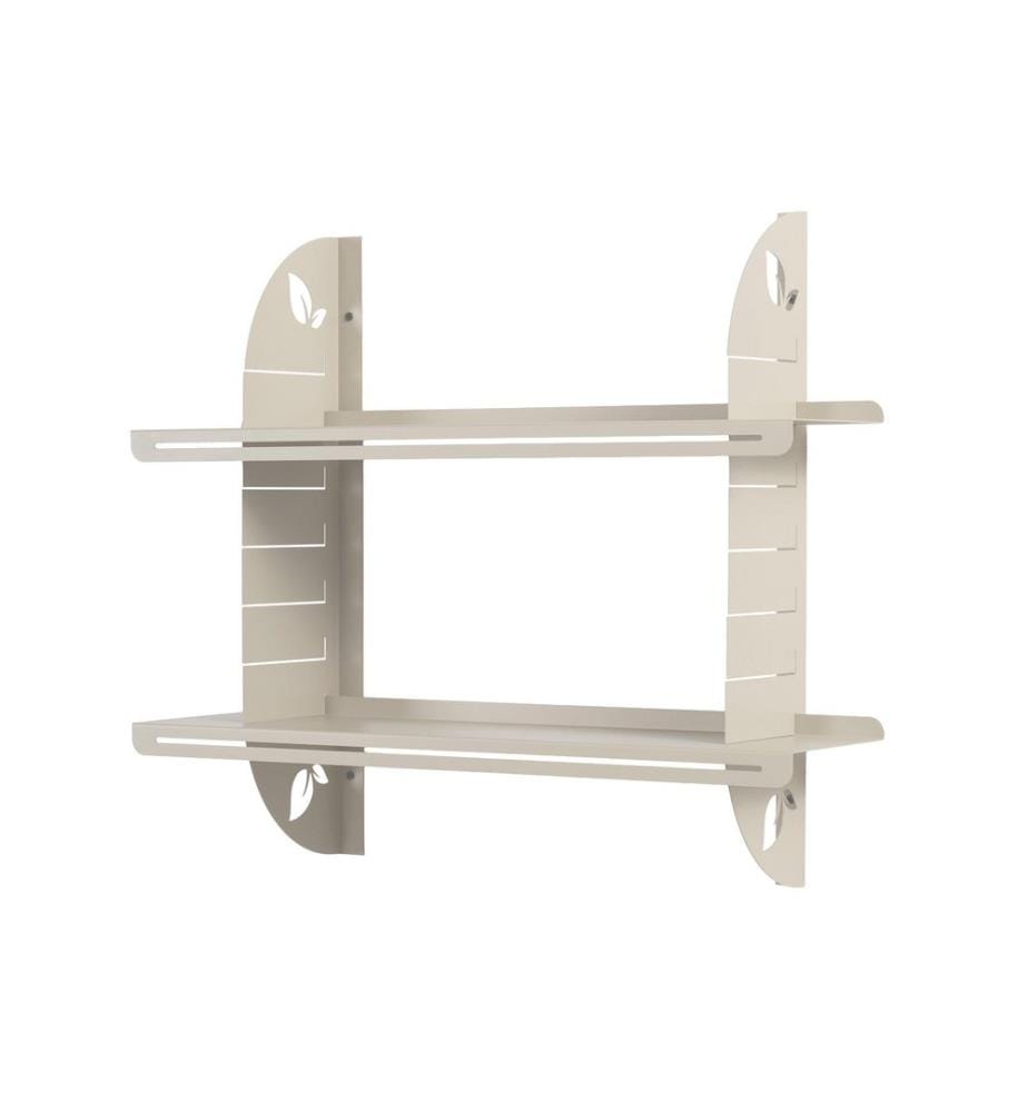 Dekoratives Wandregal aus Metall, hellbeige, Rahmen: 100 % Metall