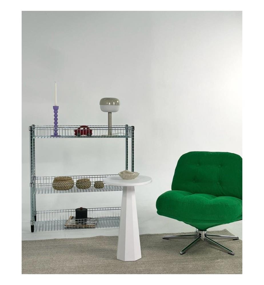 Table d'appoint, blanc, 100 % MDF