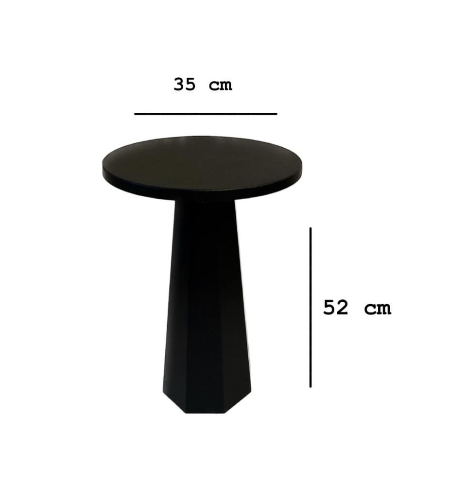 Table d'appoint, noir, 100 % MDF