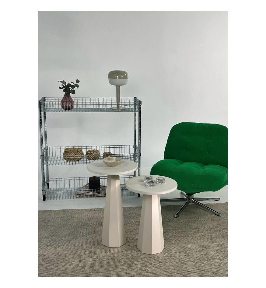 Set de table d'appoint, crème, 100 % MDF