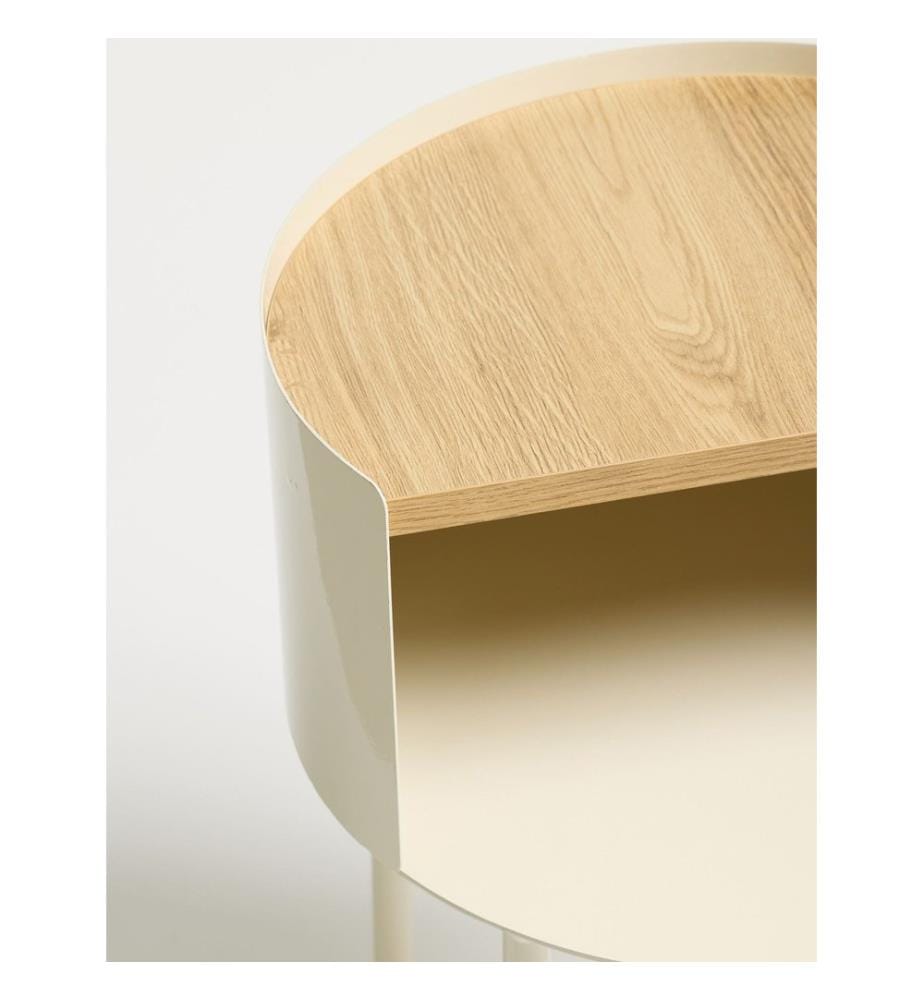 Beistelltisch, cremefarben, Gestell: 100 % Metall