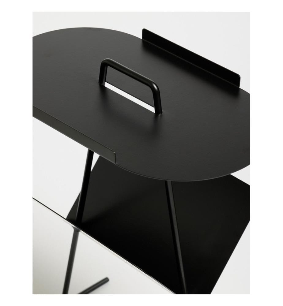 Table d'appoint, noir, structure : 100 % métal