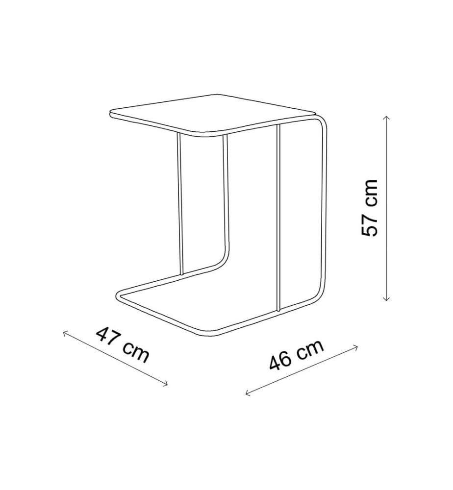 Table d'appoint, or, 100% métal