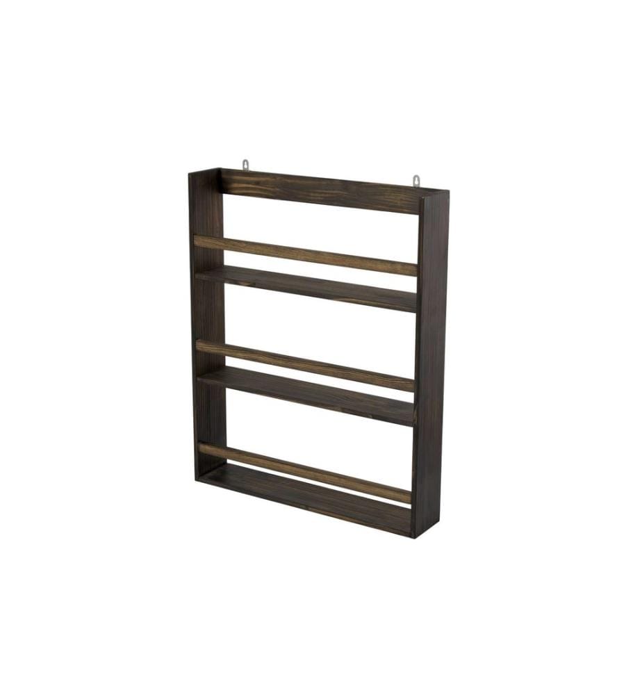 Étagère murale, noir, 100 % bois