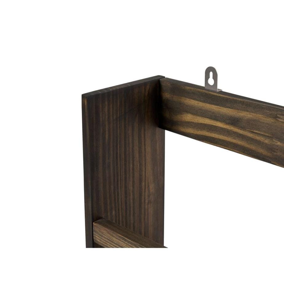 Étagère murale, noir, 100 % bois
