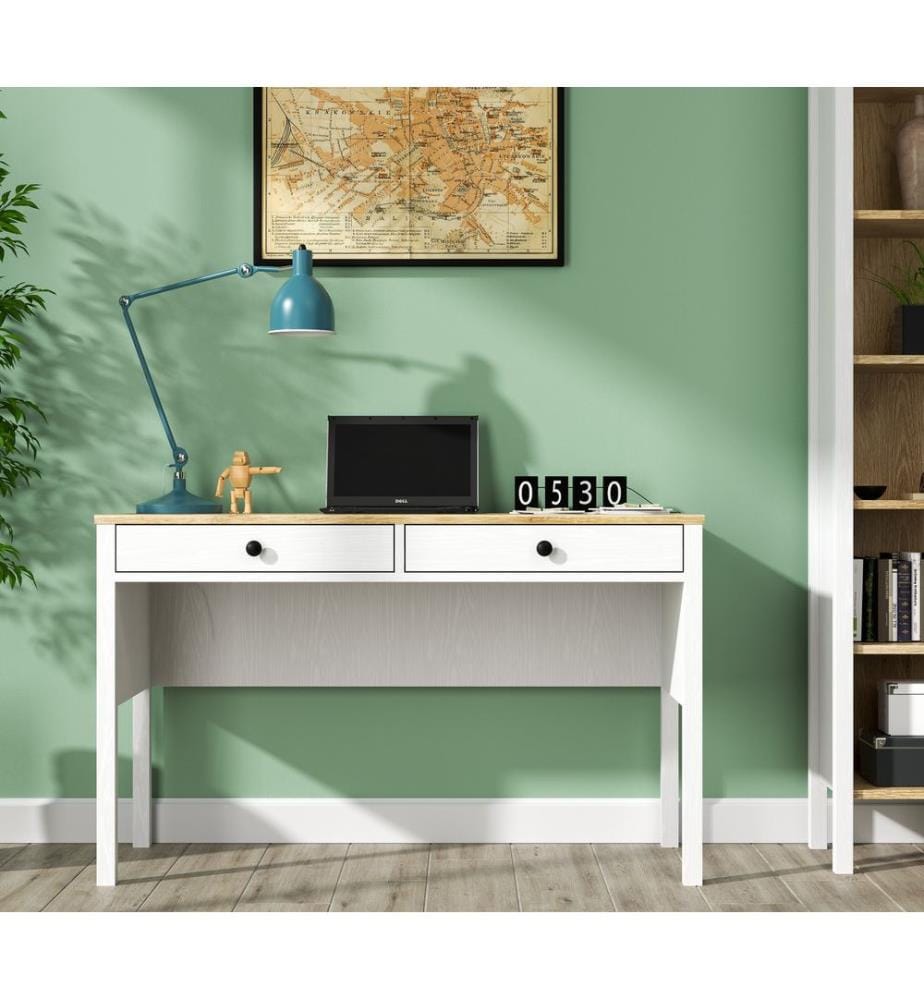 Schreibtisch, Holz, Weiss, 100 % melaminbeschichtete Spanplatte