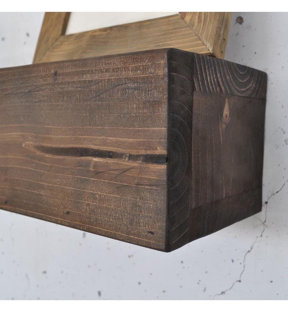 Dekoratives Wandregal aus Holz, 100 % Massivholz