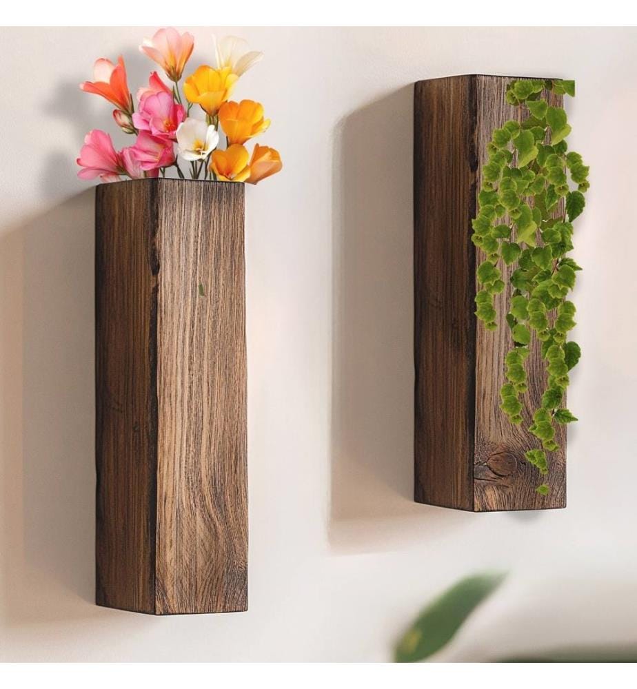 Dekoratives Wandregal aus Holz, 100 % Massivholz