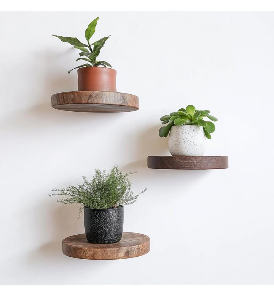 Dekoratives Wandregal aus Holz, 100 % Massivholz