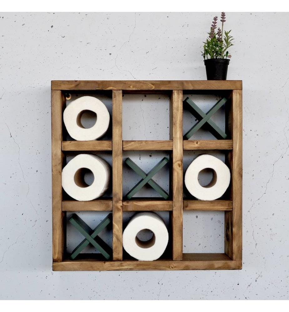 Dekoratives Wandregal aus Holz, 100 % Massivholz