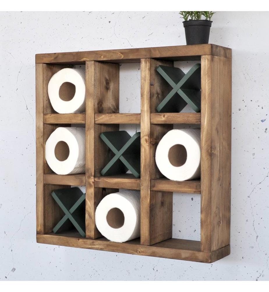 Dekoratives Wandregal aus Holz, 100 % Massivholz