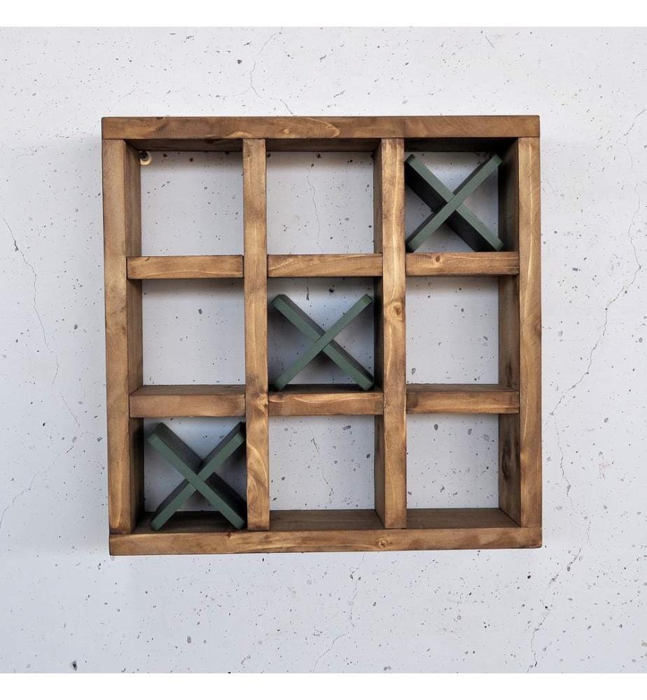 Dekoratives Wandregal aus Holz, 100 % Massivholz