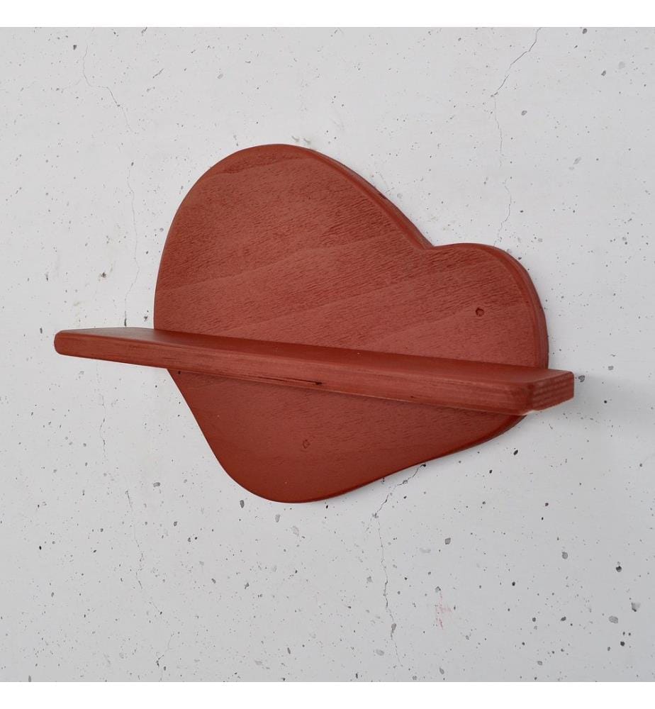 Dekoratives Wandregal aus Holz, orange, 100 % Sperrholz