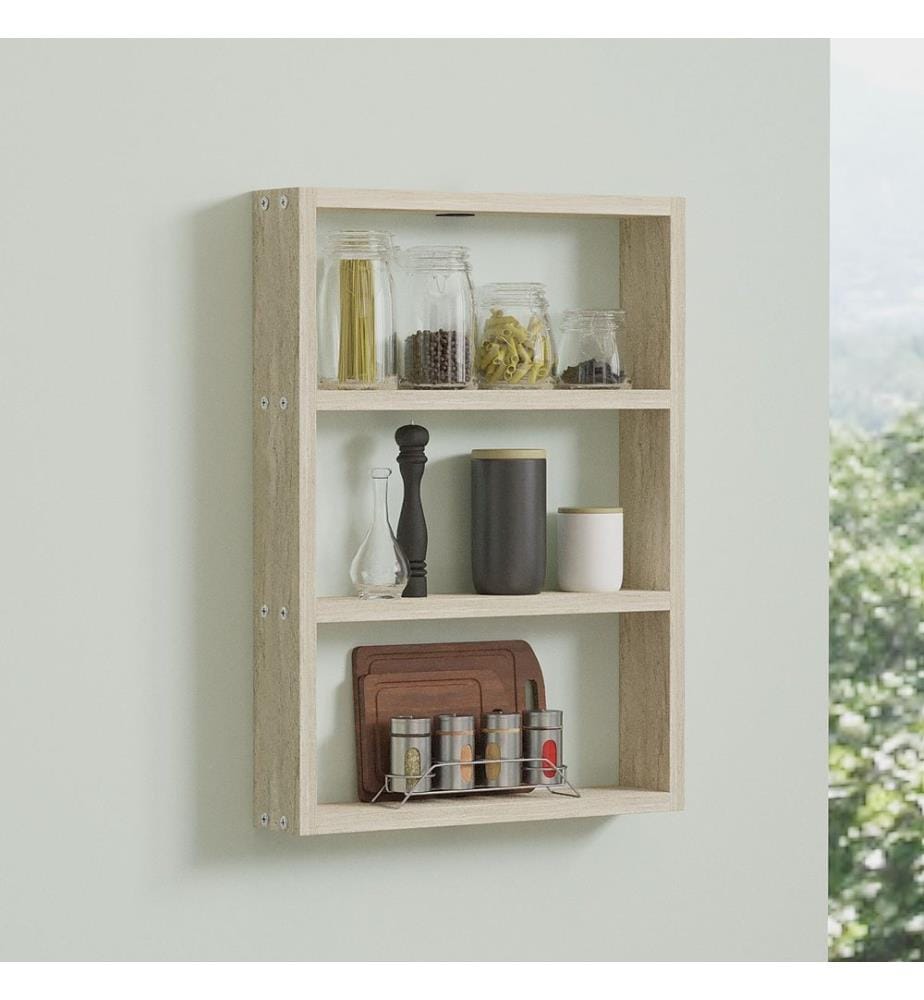 Wall Shelf, Travertine, 100% MELAMINE COATED PARTICLE BOARD