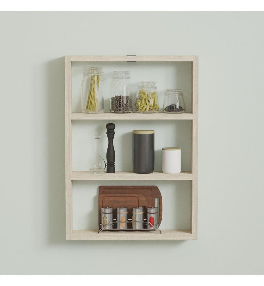 Wall Shelf, Travertine, 100% MELAMINE COATED PARTICLE BOARD
