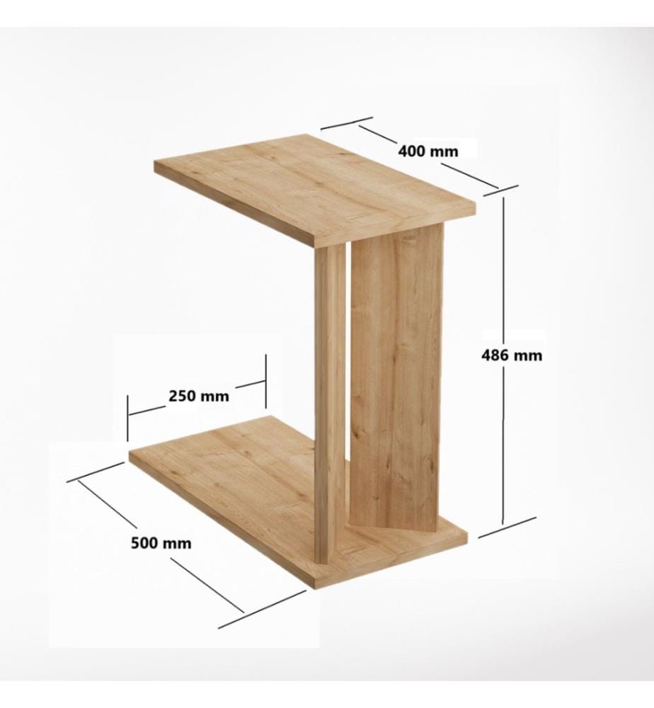 Table d'appoint, chêne saphir, 100 % panneau de particules mélaminé
