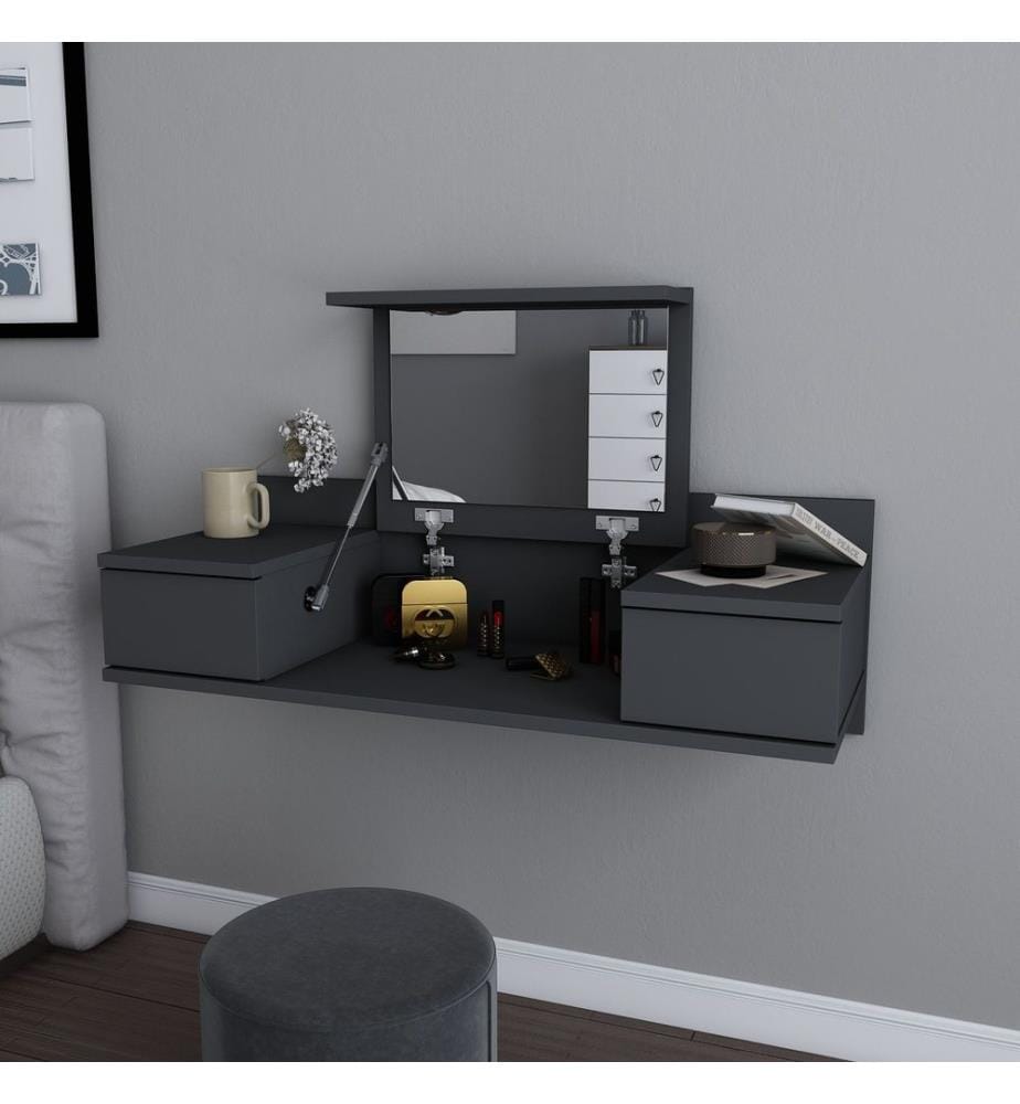 Coiffeuse, anthracite, 100 % panneau de particules mélaminé
