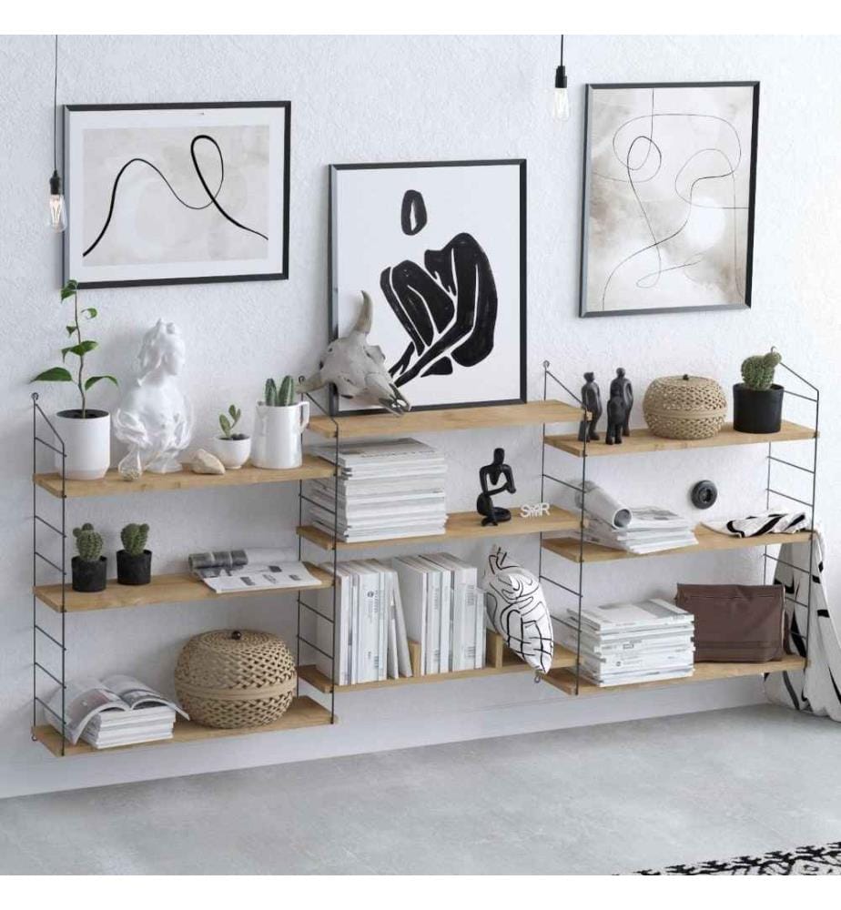 Bibliothèque, chêne, panneau de particules mélaminé