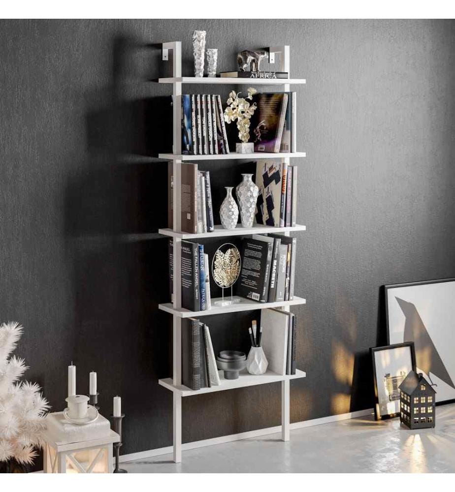 Bücherregal, Weiss, Melaminbeschichtete Spanplatte
