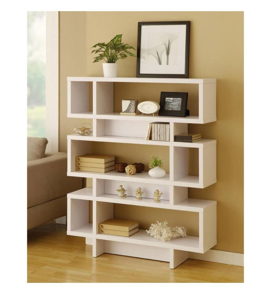 Bibliothèque, blanc, panneau de particules mélaminé