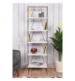 Bücherregal, Weiss, Melaminbeschichtete Spanplatte