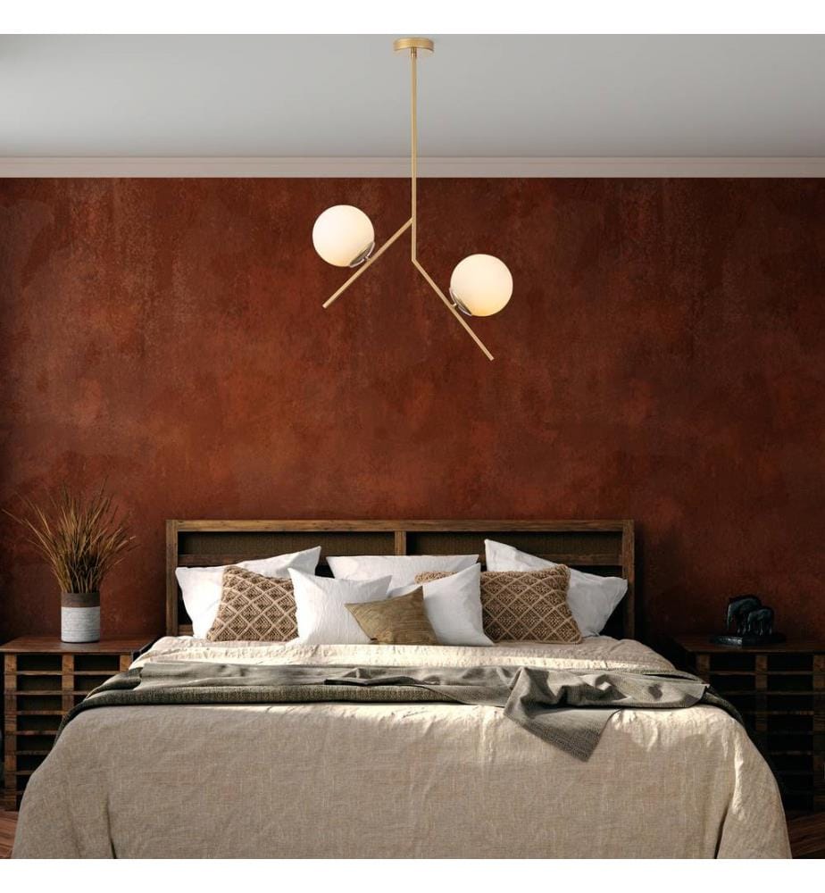 Kronleuchter, Gold, Metallkörper, Glaskappen