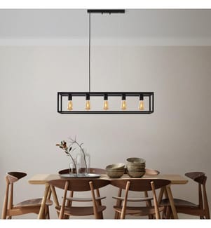 Lampadario, nero, STRUTTURA IN METALLO