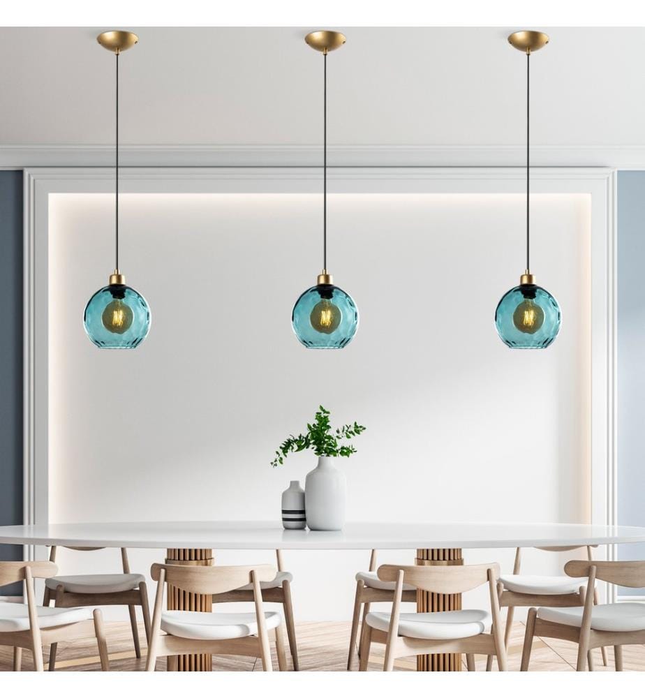 Kronleuchter, Blau, METALLKÖRPER