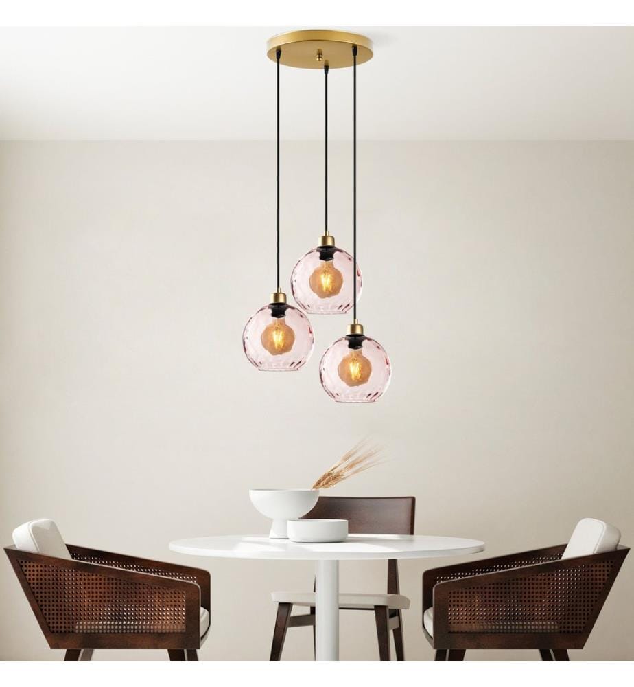 Kronleuchter, Rosa, METALLKÖRPER
