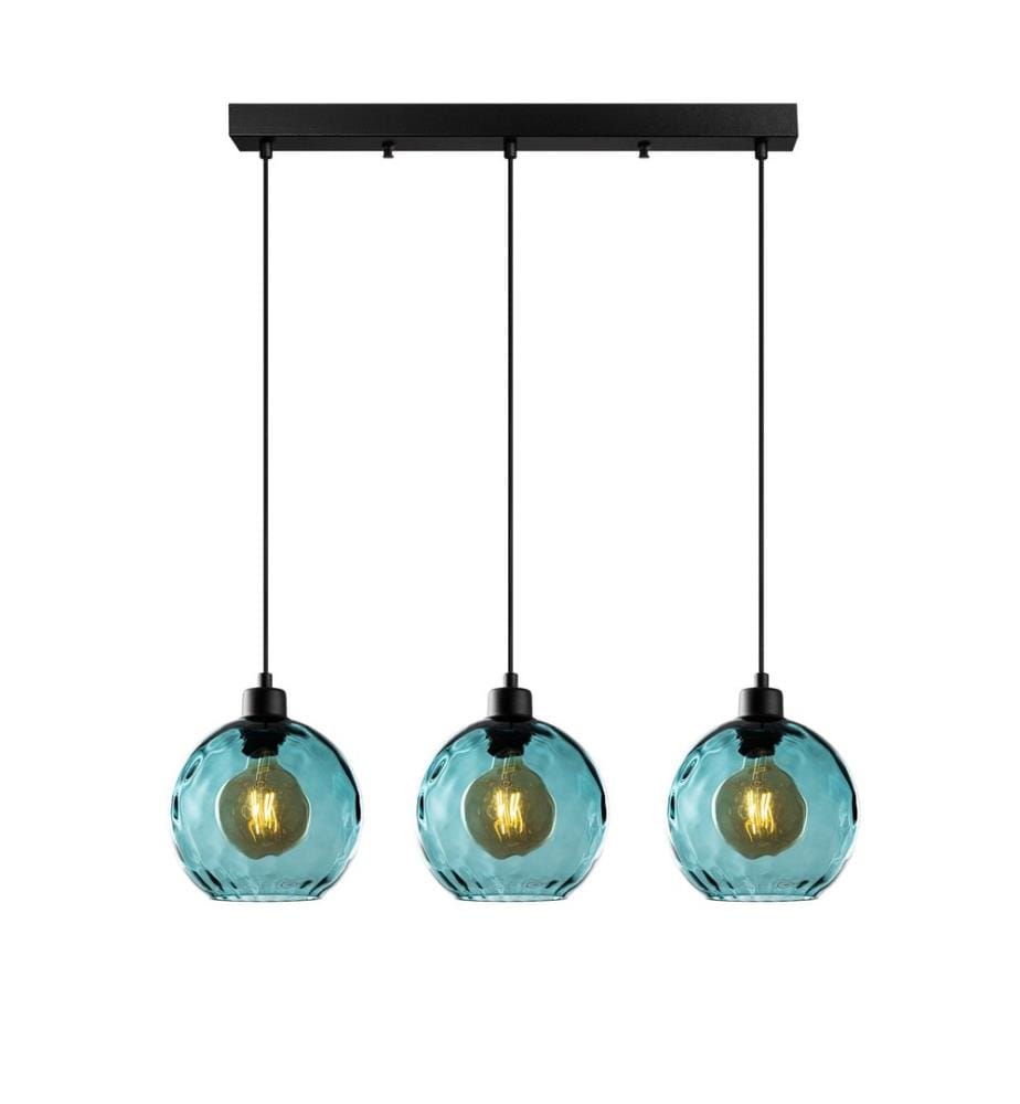 Lustre, bleu, CORPS EN MÉTAL