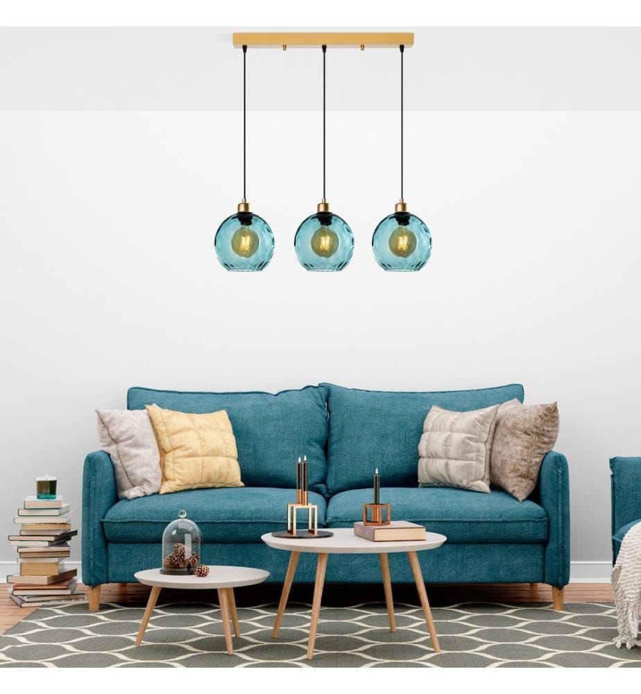 Kronleuchter, Blau, METALLKÖRPER